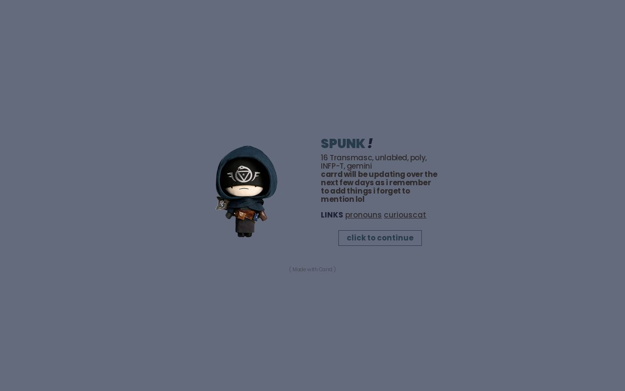 Carrd profile picture for @spunk